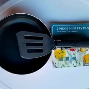 CORE 2 Piece Mini Fry Pan Set with Slotted Turner - Blue  new